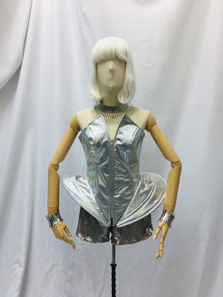 Female Futuristic, Irridescient & Silver Bodice