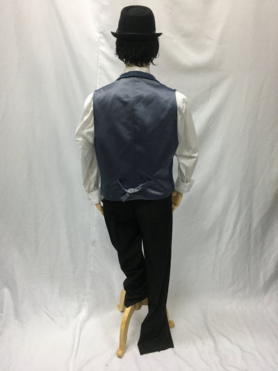 Blue Woven Checked Vest | Awesome Costumes Singapore
