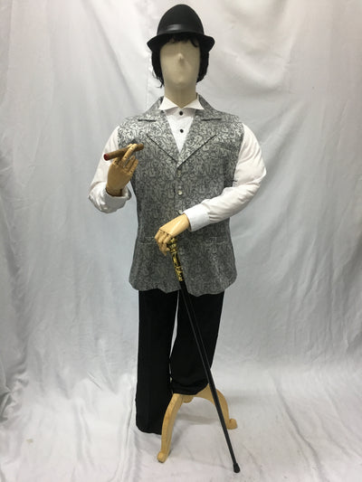Cool Grey Jacquard Vest | Awesome Costumes Singapore