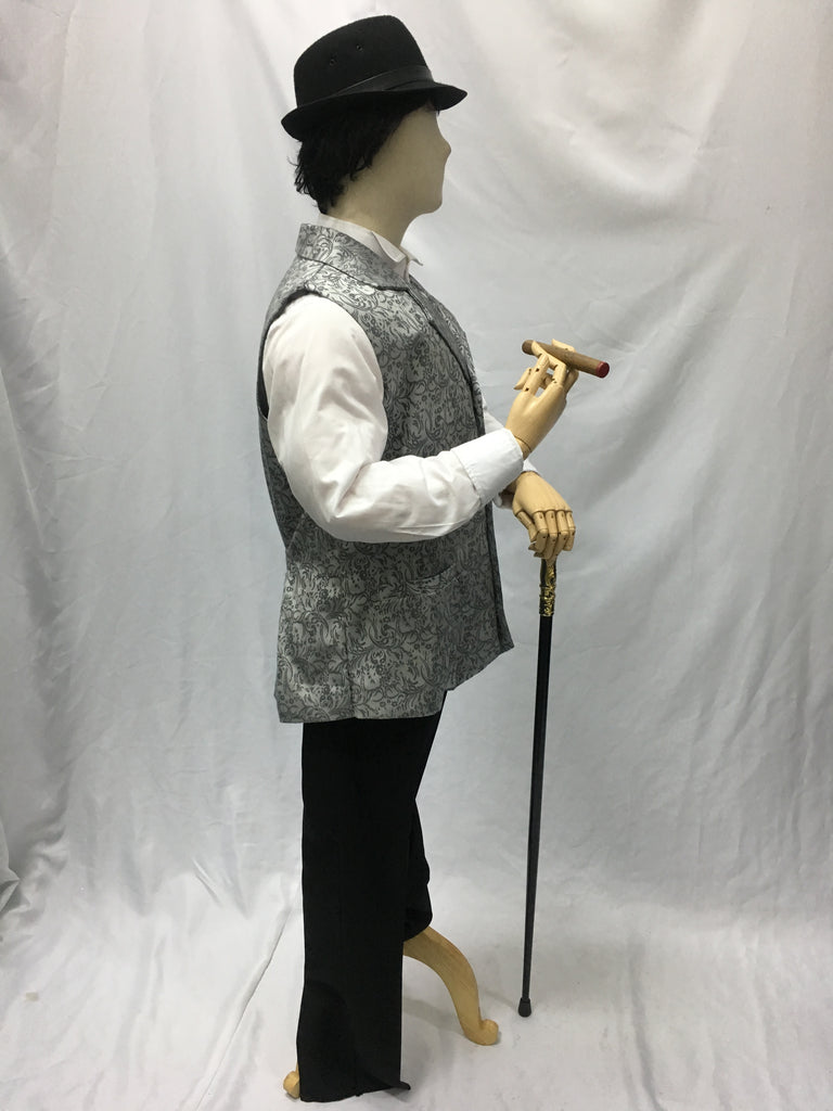 Cool Grey Jacquard Vest | Awesome Costumes Singapore