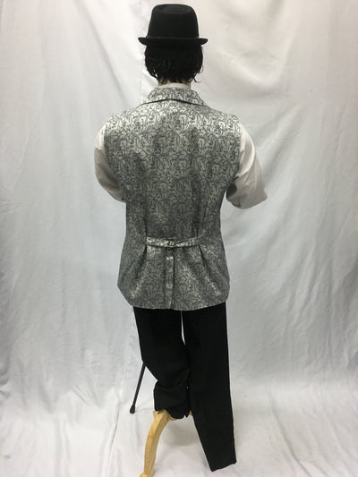 Cool Grey Jacquard Vest | Awesome Costumes Singapore