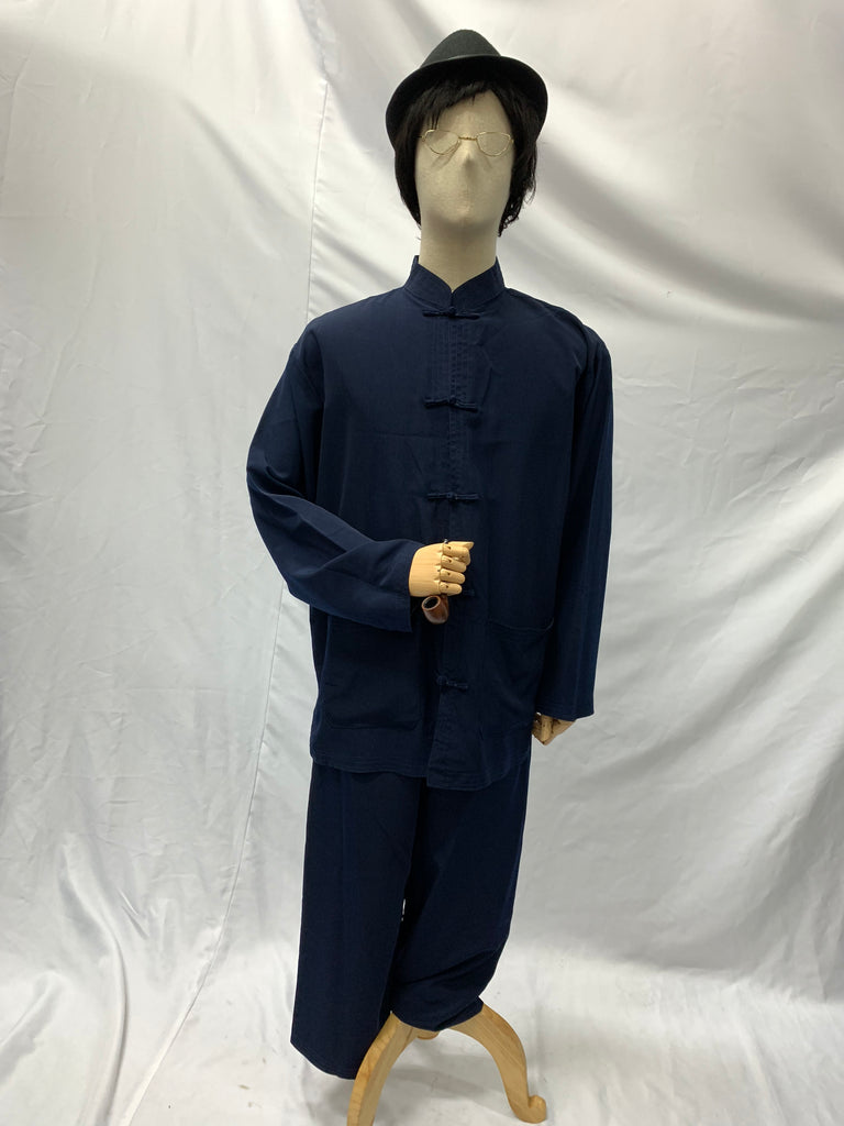 Men's Chinese 2 piece Samfu - Navy | Awesome Costumes Singapore