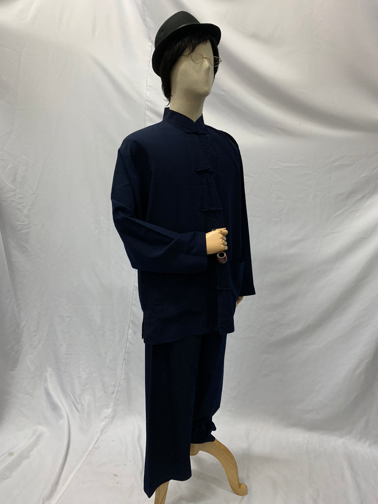 Men's Chinese 2 piece Samfu - Navy | Awesome Costumes Singapore