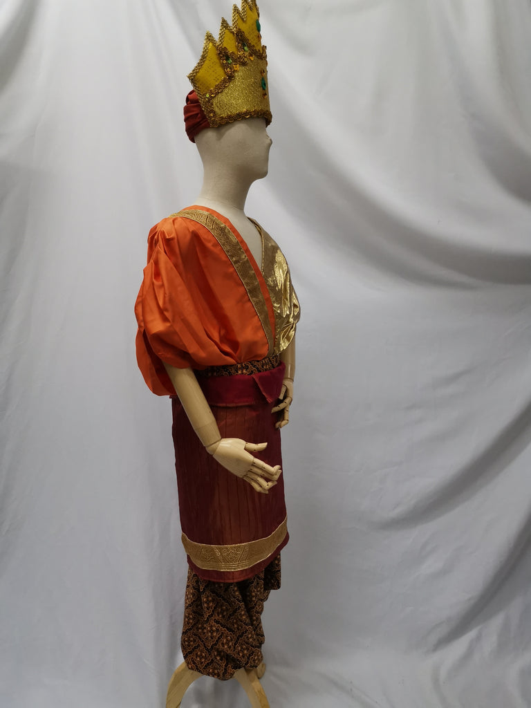 Sangnila Utama, Sumatra Prince, Orange & Gold | Awesome Costume Singapore