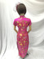 Long Brocade Cheongsam, Magenta