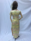 Long Brocade Cheongsam, Champagne Gold