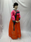 Korean Hanbok Costume, Neon Pink & Orange