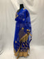 Beaded and Embellished Indian Saree, Cobalt Blue