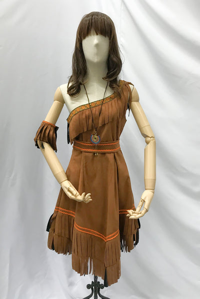 Brown tribal dress