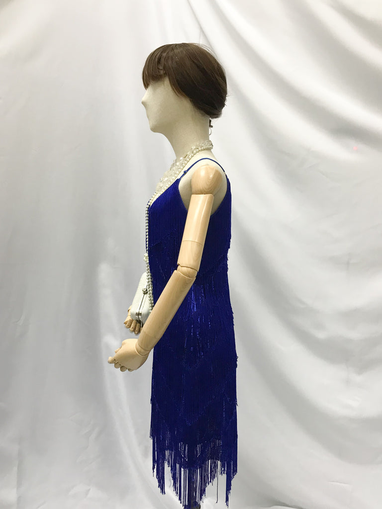 1920's Tassle Dress- Blue