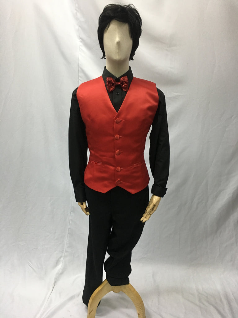 Satin Red Vest | Awesome Costumes Singapore 