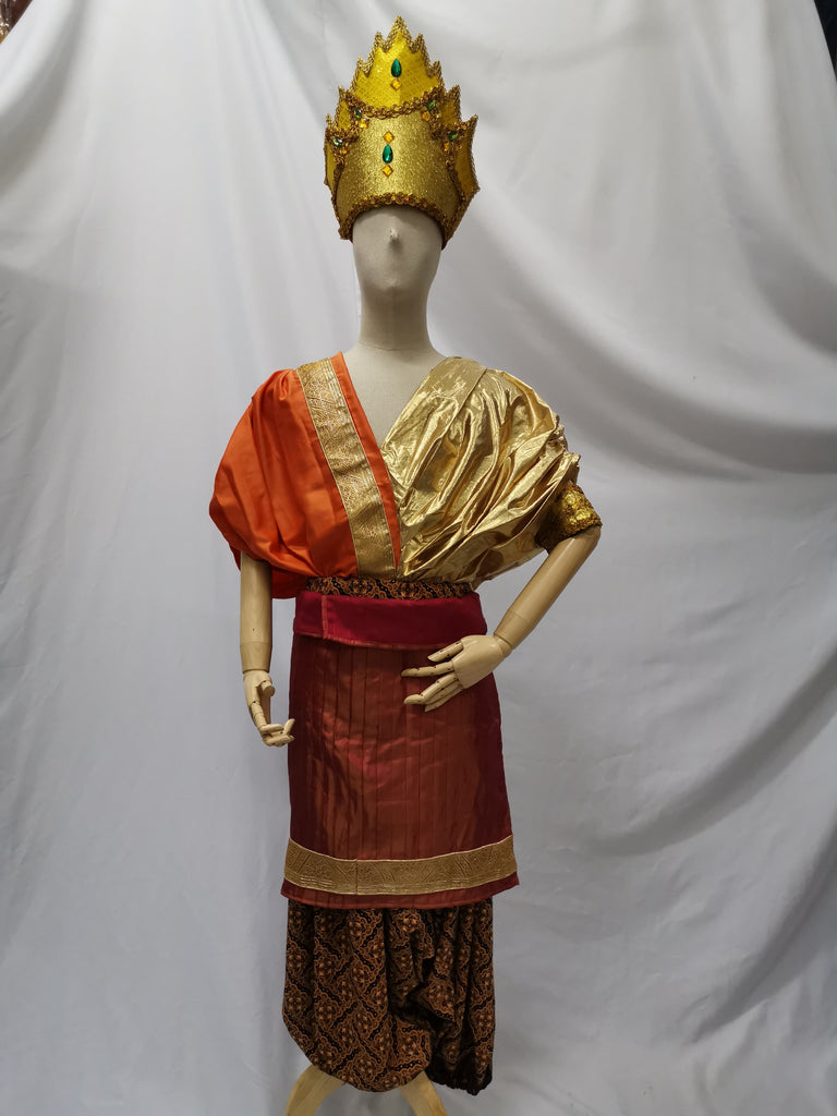 Sangnila Utama, Sumatra Prince, Orange & Gold | Awesome Costume Singapore